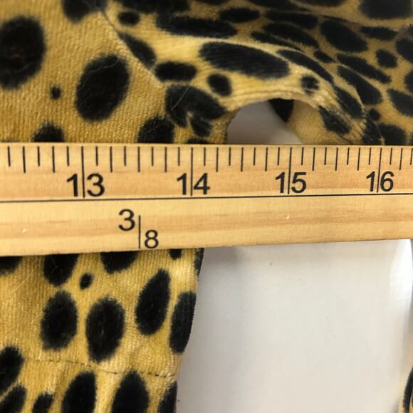 Y2K Juicy Couture Cheetah Print Velour Full Zip Sweater Youth Girls Size 8 - Picture 5 of 8